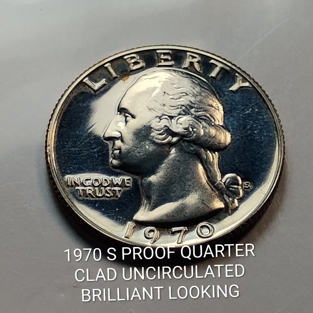✅‼️1970 S Proof Quarter  CLAD